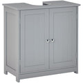 kleankin Under-Sink Bathroom Storage Cabinet – Adjustable Shelf, Grey