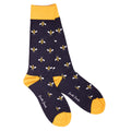 Swole Panda Navy Bumblebee Bamboo Socks – Sustainable Men's Accessories