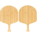14" Bamboo Pizza Cutting Board – 2 Pack Double-Sided Peel