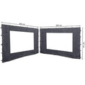 Quick Star Gazebo Sidewalls with PE Window - 2 Pcs Anthracite 3x3m