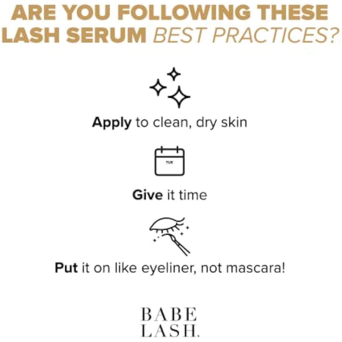 Babe Lash Essential Serum – Eyelash Enhancer for Natural Lashes, 2mL