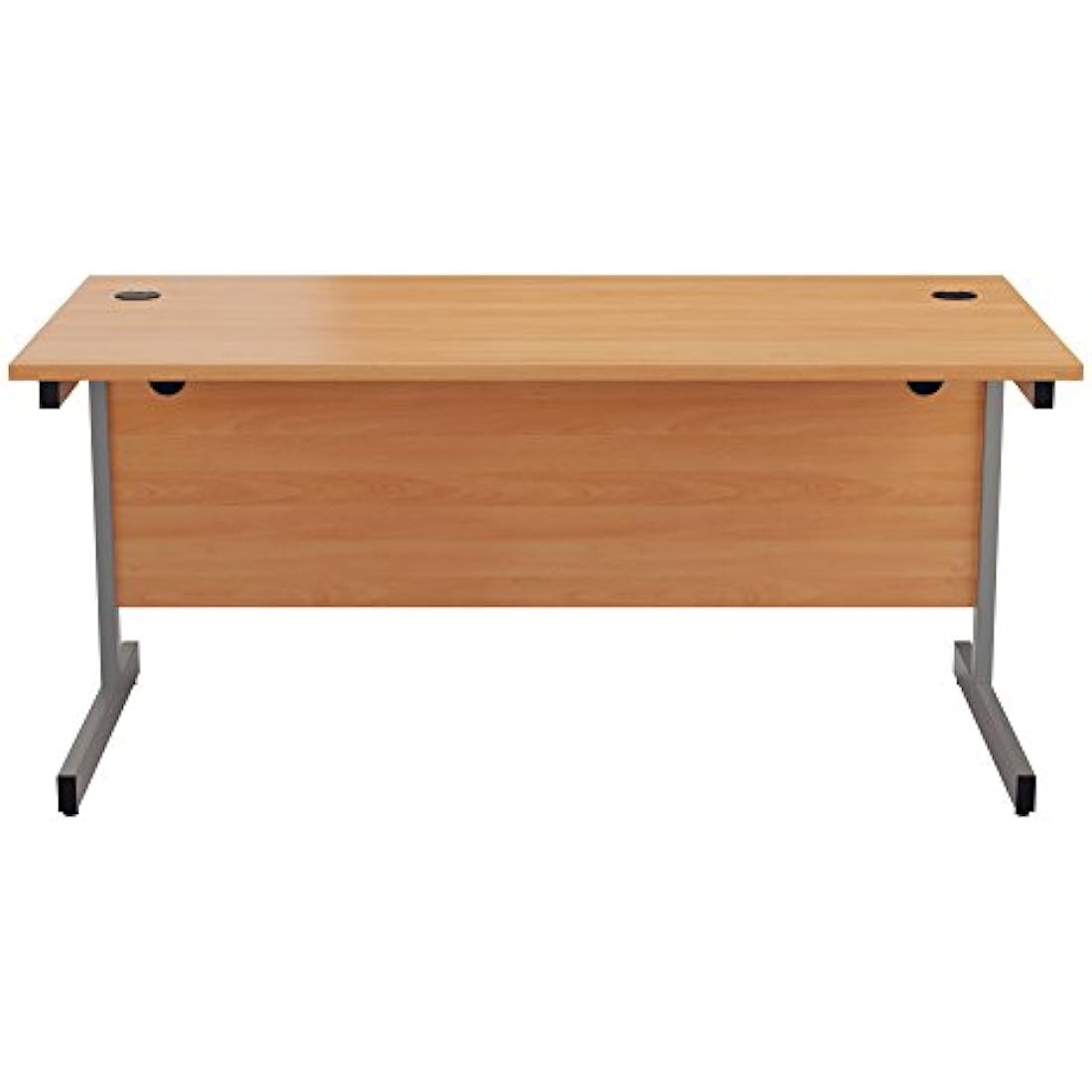 Office Hippo Heavy Duty Cantilever Desk - Beech/Silver, 120cm x 80cm