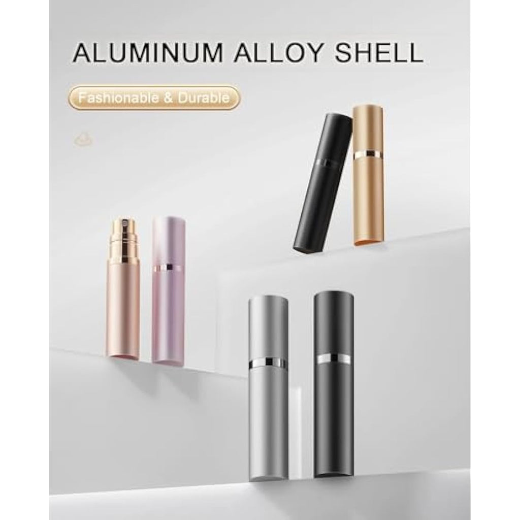 BRARIOS Refillable Perfume Atomiser – 5ml Portable Travel Spray, Gold
