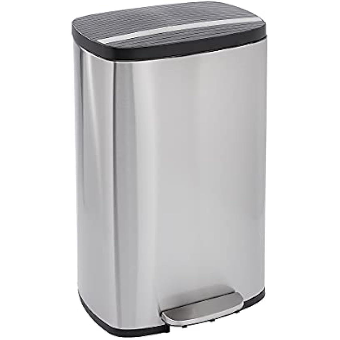 Amazon Basics 50L Soft-Close Stainless Steel Rubbish Bin – Satin Nickel