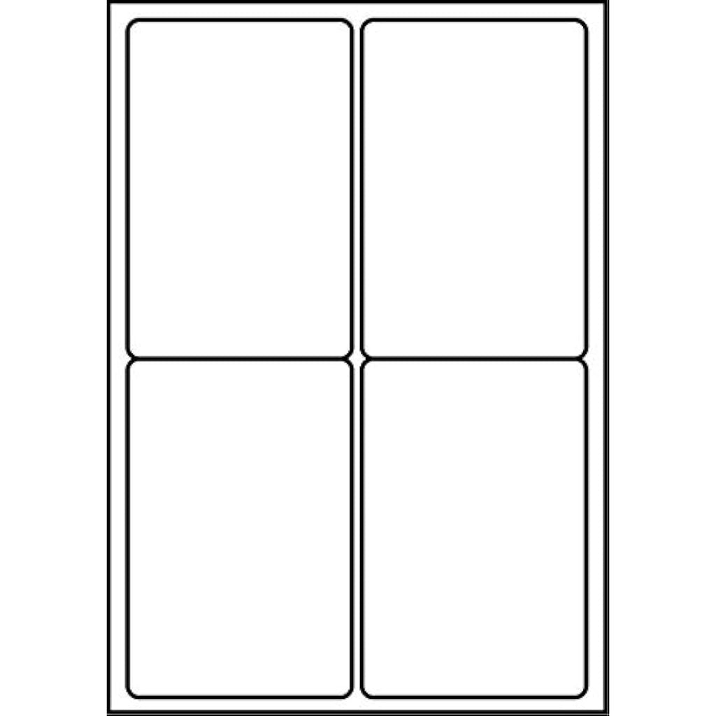 SmithPackaging A4 Address Labels | 4 Per Sheet | 100 Sheets (400 Labels)