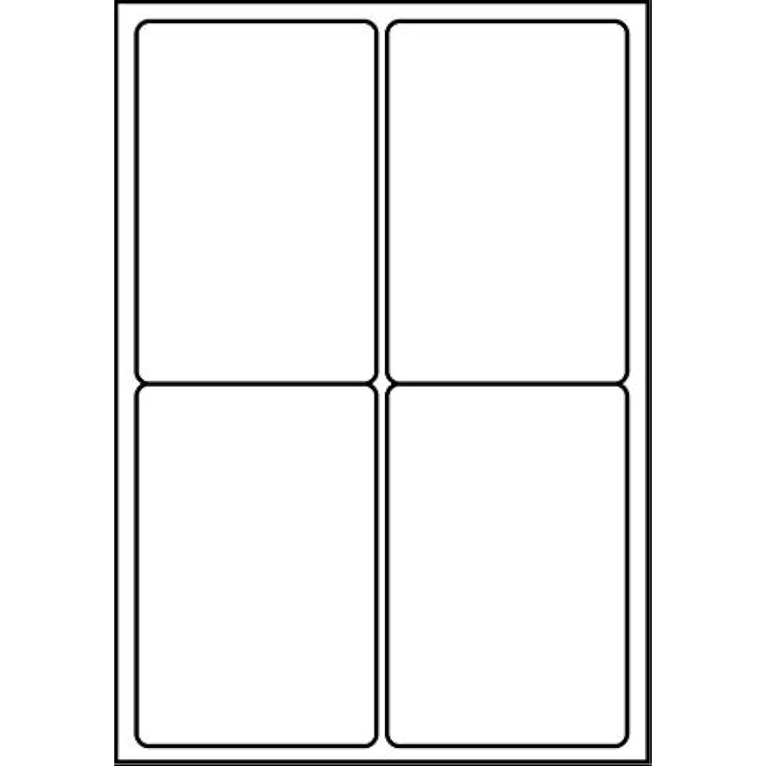 SmithPackaging A4 Address Labels | 4 Per Sheet | 100 Sheets (400 Labels)