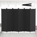 Kokorona 6 Panel Room Divider | 6ft Folding Privacy Screen - Black
