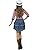 Smiffys Rodeo Doll Cowgirl Costume | Blue Skirt, Shirt & Hat Set