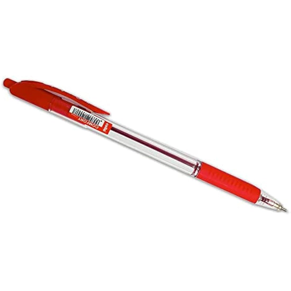 Cello Red Ballpoint Pens – Retractable 1.0mm Medium Point, 12 Pack