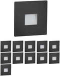 ledscom.de LED Recessed Wall Light – IP65 Waterproof Step Light, Black