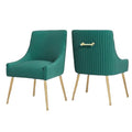 SEYNAR Modern Velvet Dining Chairs | Set of 2 Tufted Accent Chairs