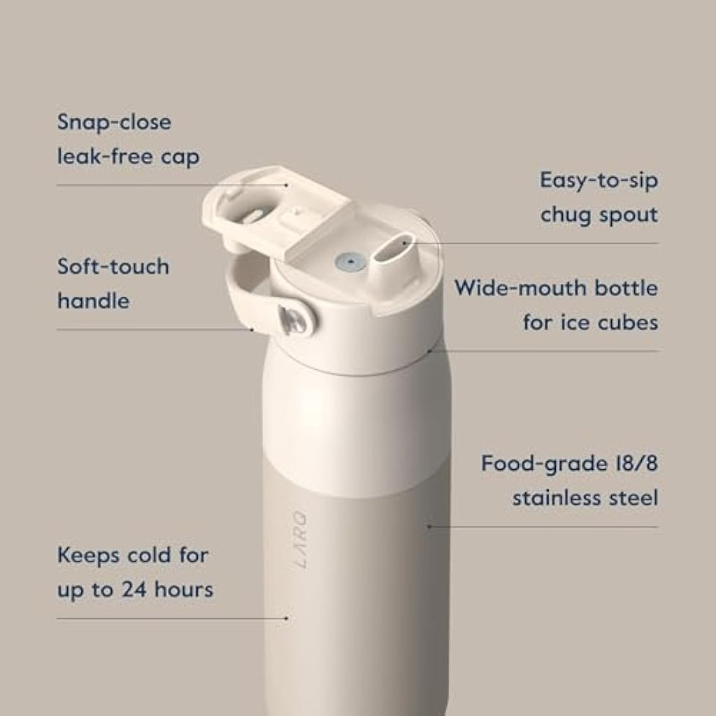LARQ Swig Top 23oz Insulated Stainless Steel Water Bottle | Mojave Dune