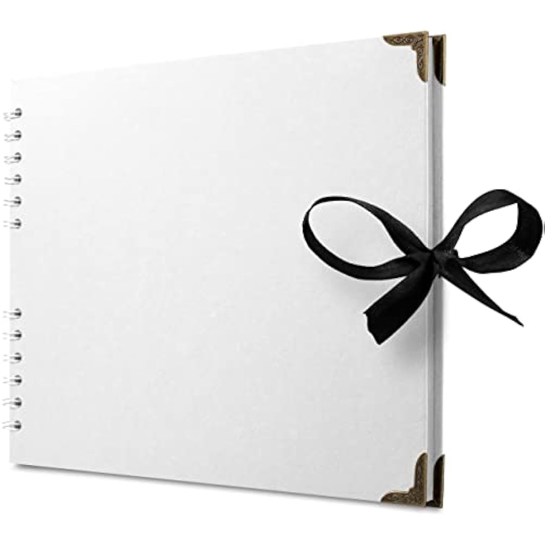 Square Scrapbook Photo Album – 50 White Pages Hardcover