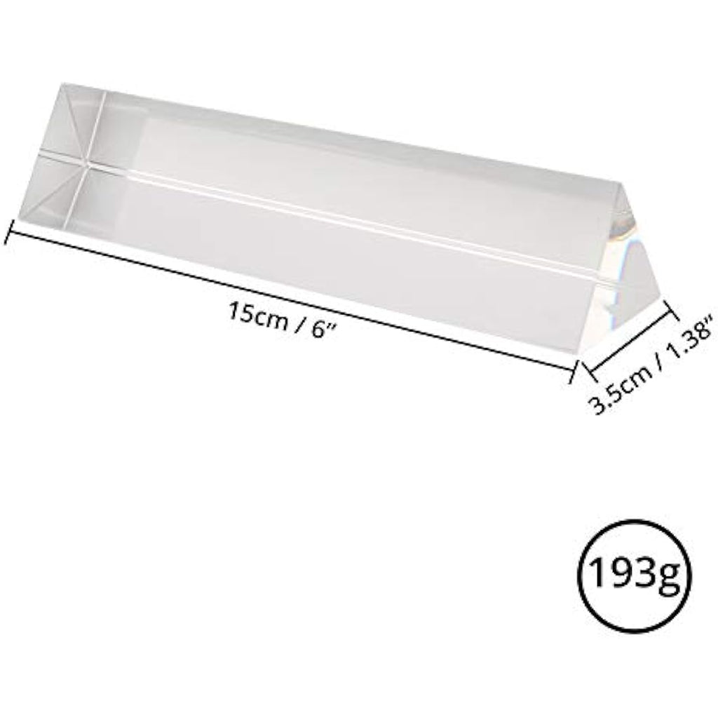Belle Vous K9 Crystal Triangle Prism for Photography - 150mm Glass Refractor