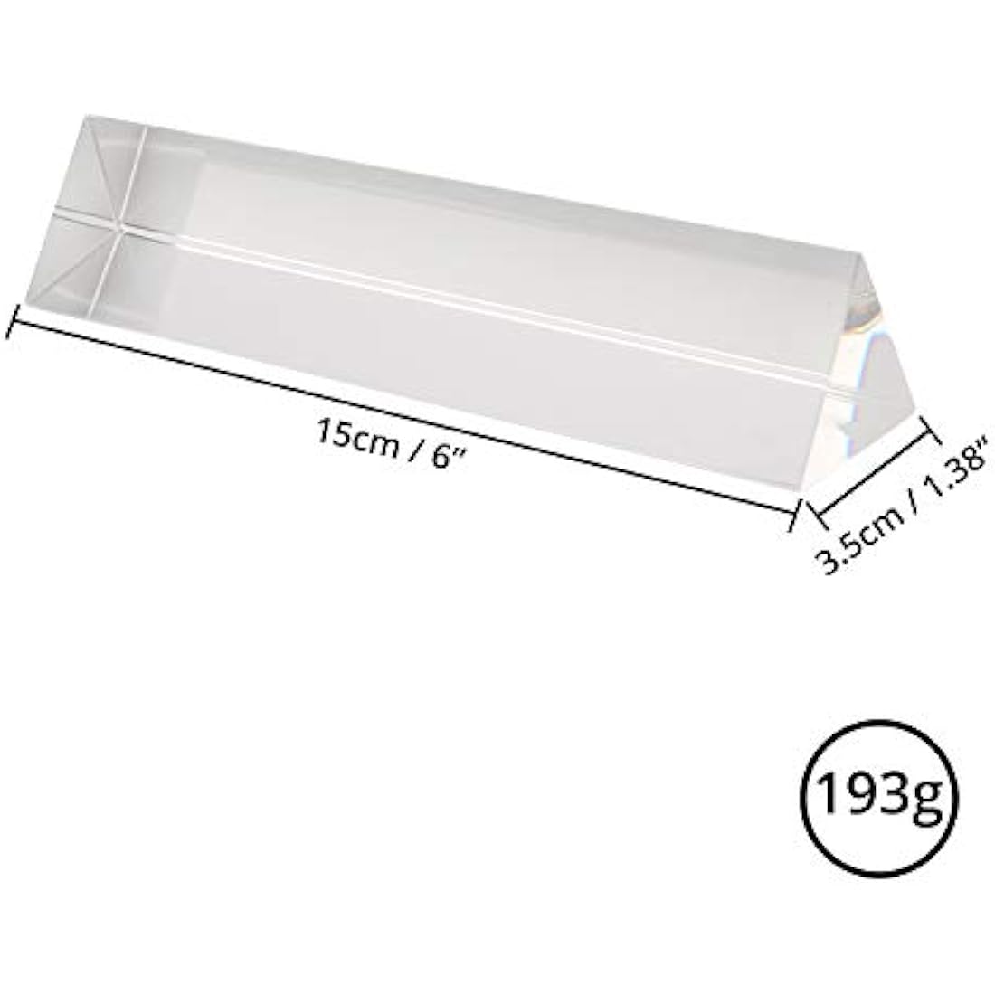 Belle Vous K9 Crystal Triangle Prism for Photography - 150mm Glass Refractor