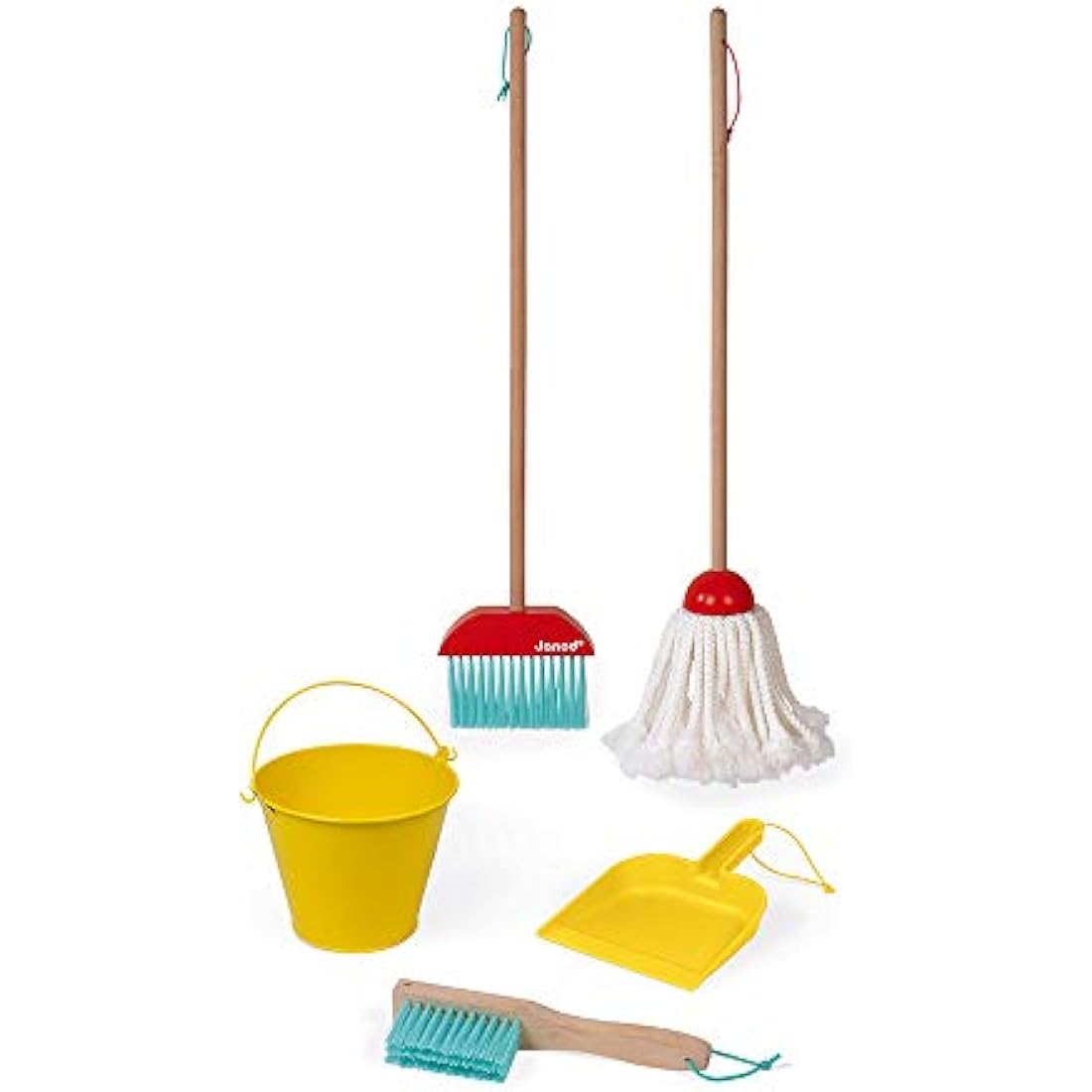 Janod Wooden Cleaning Set – 5-Piece Realistic Pretend Play Toy