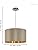 EGLO Maserlo Pendant Light – Taupe Fabric & Gold Modern Hanging Lamp