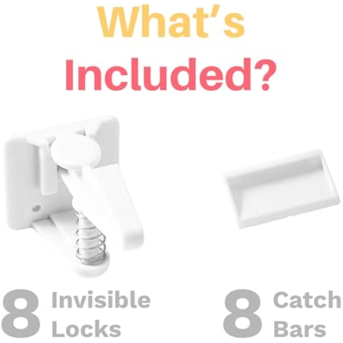 Inaya Baby Proofing Cabinet Locks – Child Safety Drawer Latches (8 Pack)
