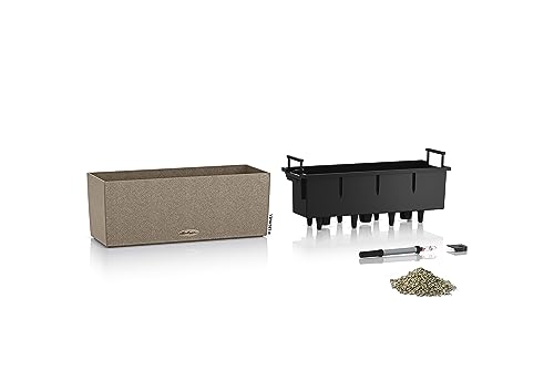 Lechuza Balconera Stone 50 Self-Watering Window Box Planter - Sand
