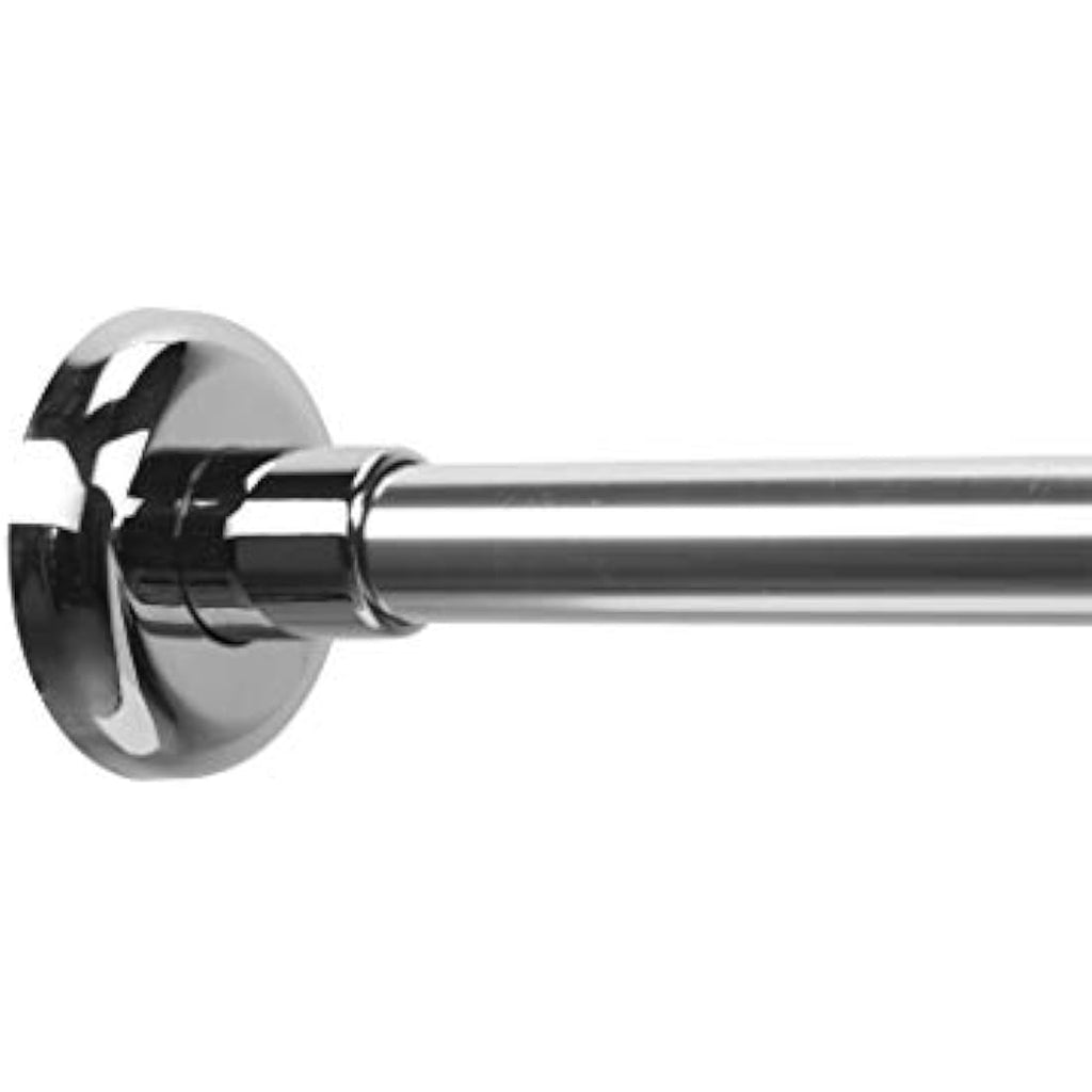 Croydex L-Shaped Telescopic Shower Curtain Rail - Chrome 1400-2600mm