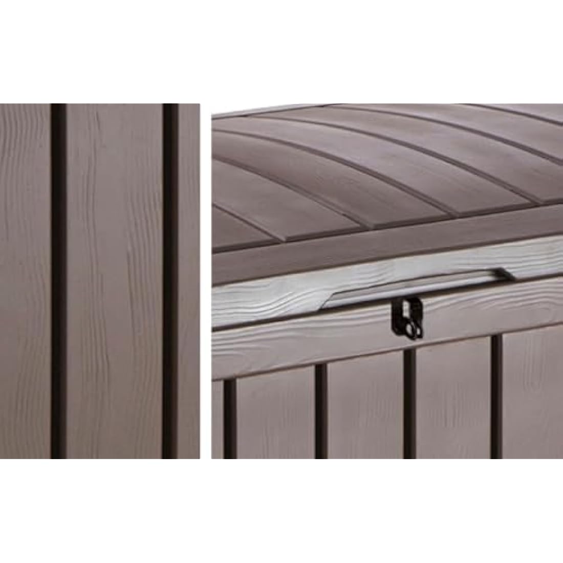Keter Glenwood 390L Outdoor Garden Storage Box - Brown Resin Deck Chest