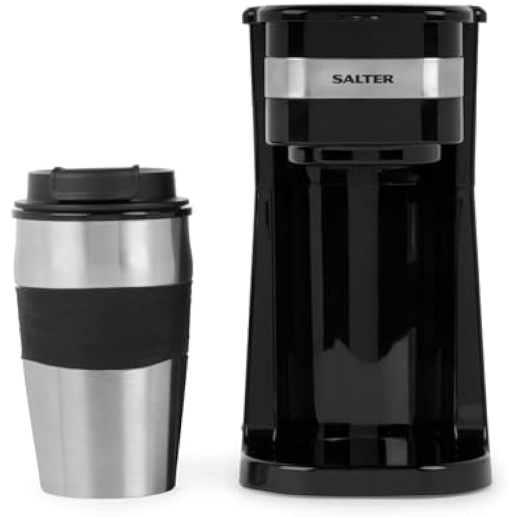 Salter One Cup Coffee Maker – Filter Machine with 420ml Travel Mug