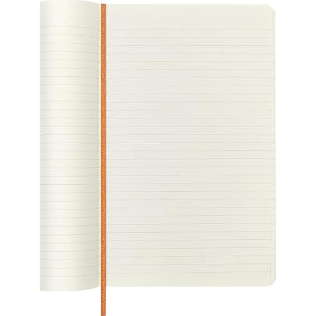 Moleskine Vegan Leather Notebook | Large 13x21cm Soft Cover – Orange