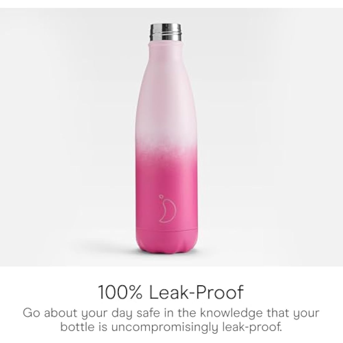 Chilly's Insulated Water Bottle – 500ml Stainless Steel – Rose Blush