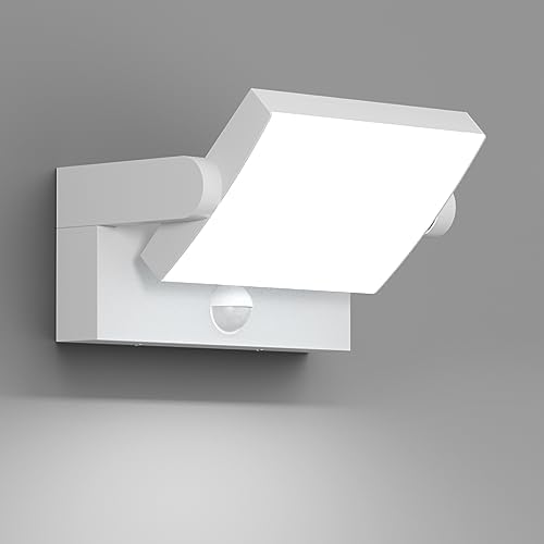 Klighten 24W Motion Sensor Wall Light – Swiveling IP65 Aluminum LED Lamp