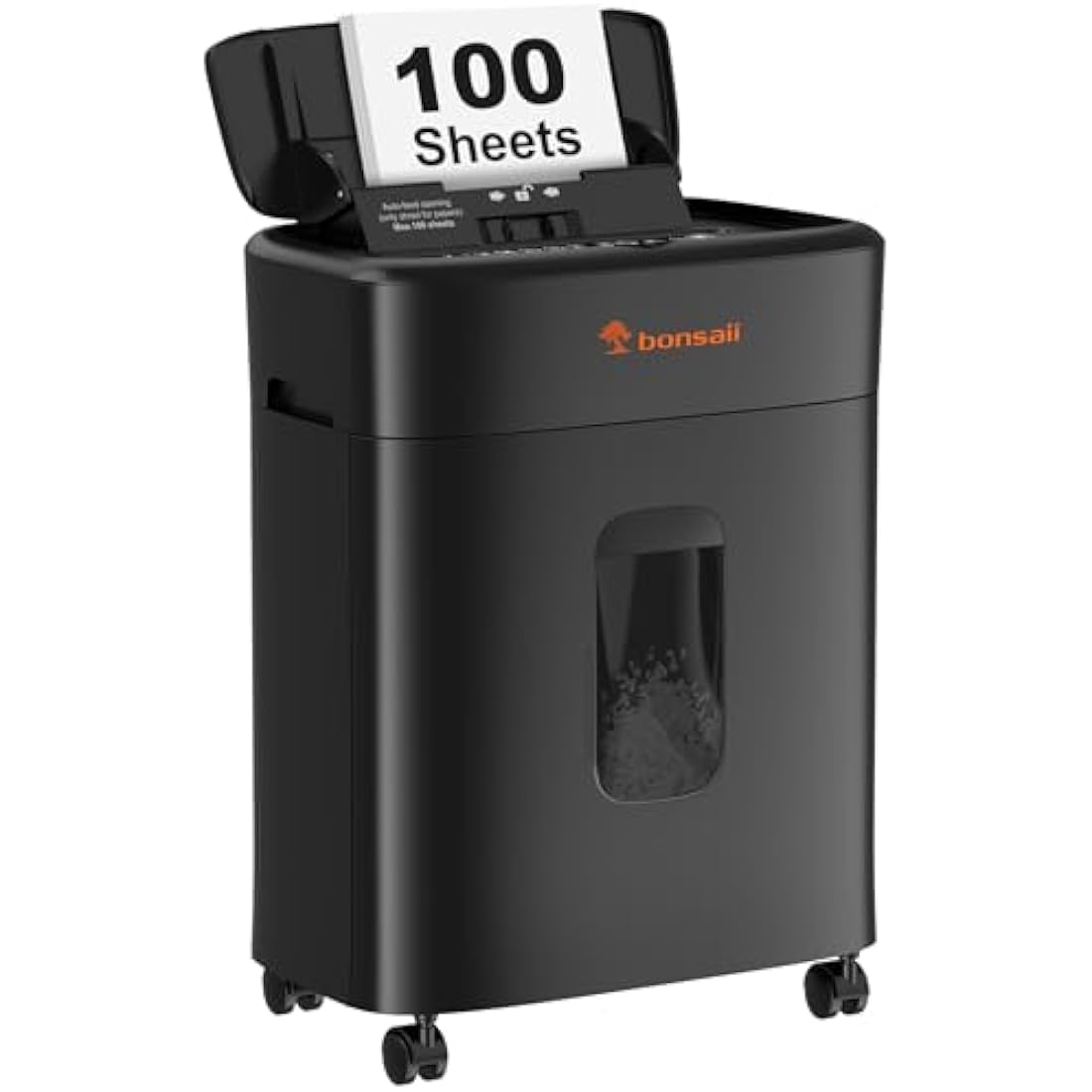 Bonsaii 100-Sheet Auto Feed Micro Cut Paper Shredder | P-4 Security