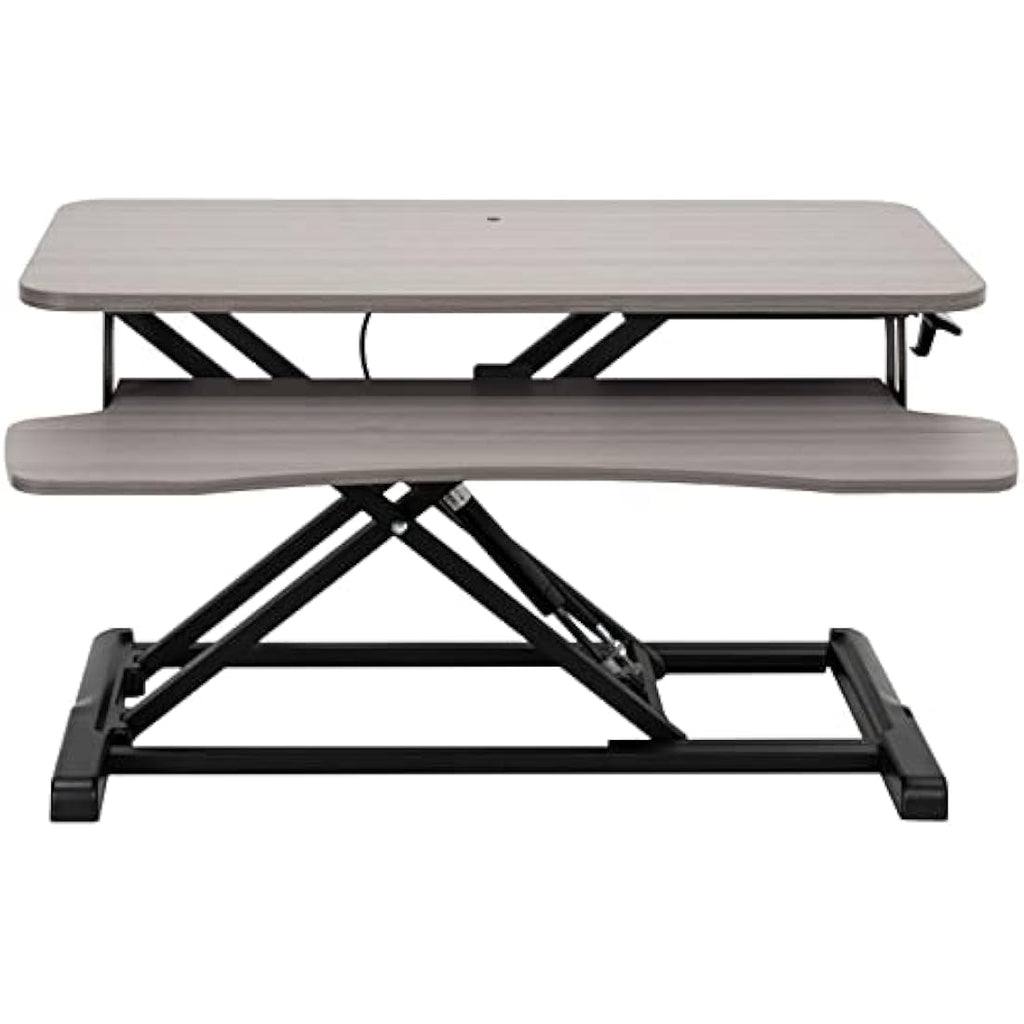 VIVO Height Adjustable Desk Converter | 81cm Sit to Stand Riser - Gray