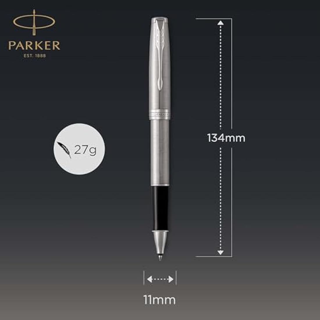 Parker Sonnet Rollerball Pen - Stainless Steel with Palladium Trim