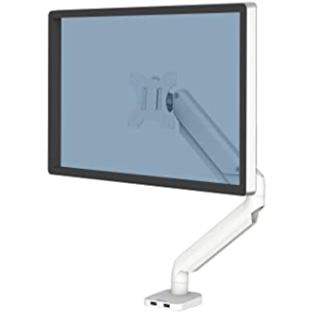 Fellowes Platinum Series Monitor Arm – Gas Spring Desk Mount, White