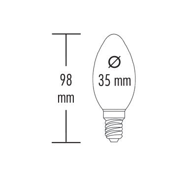 greenandco E14 C35 Vintage LED Filament Bulb - 1800K Warm White - 10-Pack