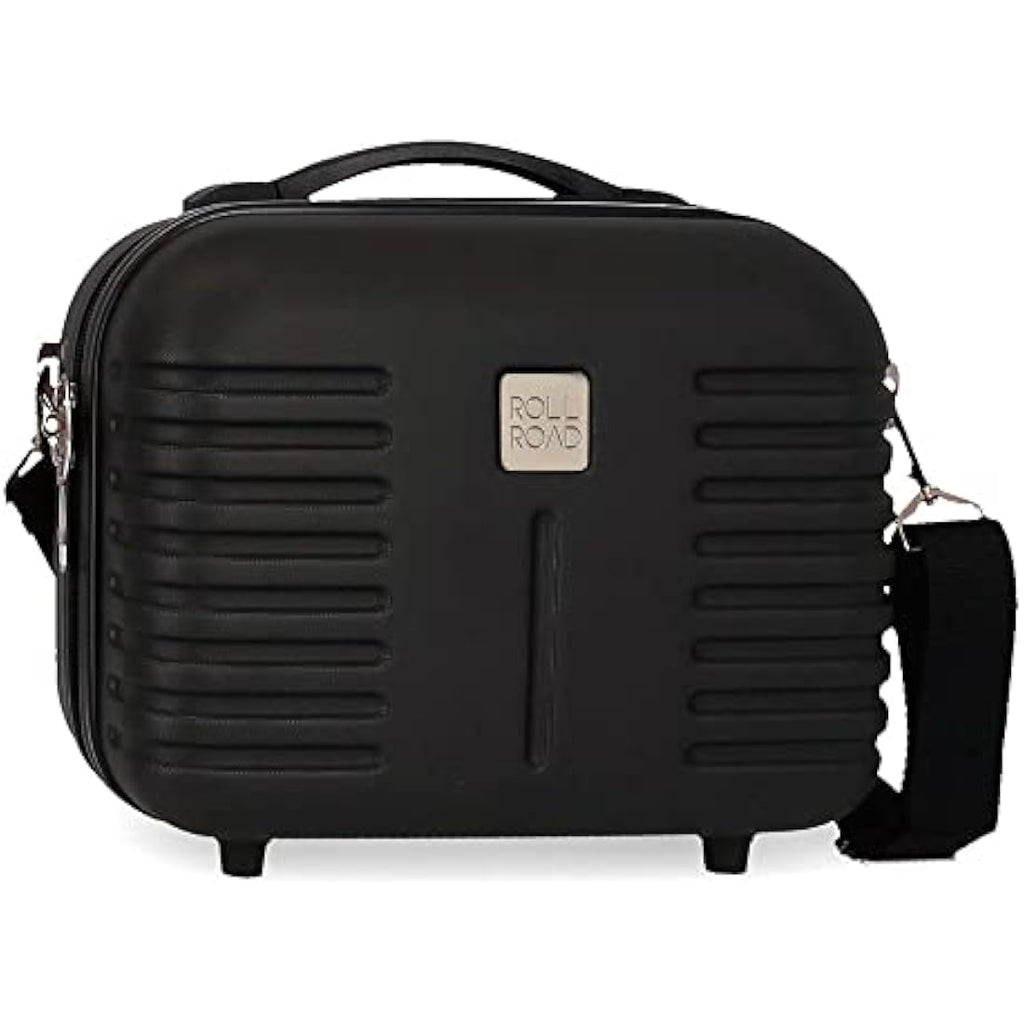Roll Road India Beauty Case - Black ABS Hard Shell Travel Organizer