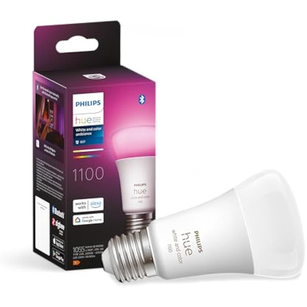 Philips Hue White & Colour Ambiance E27 Smart LED Bulb - 1100 Lumen