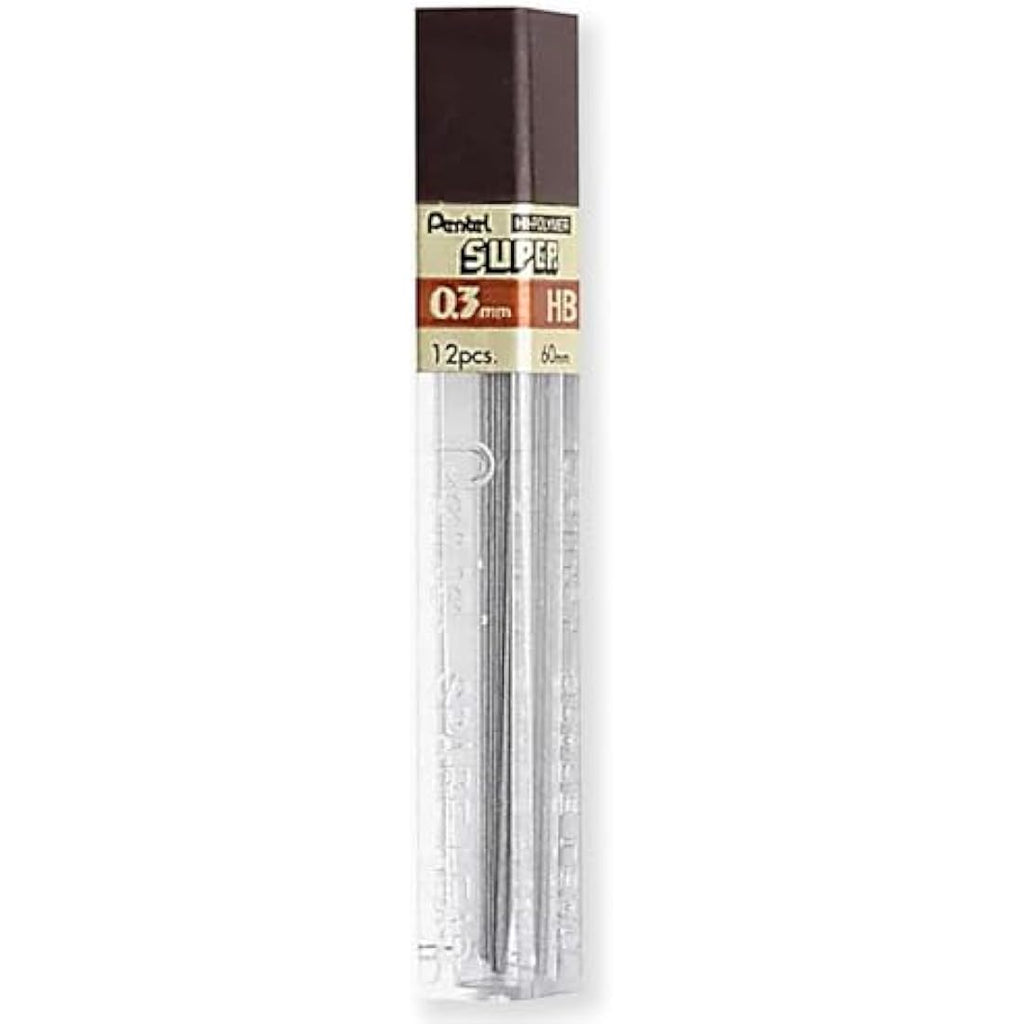 Pentel P200 Mechanical Pencil 0.3mm - 3 Pencils & 3 Lead Refills
