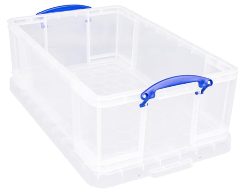 Really Useful Box 50 Litre Clear Plastic Storage Boxes | Pack of 2