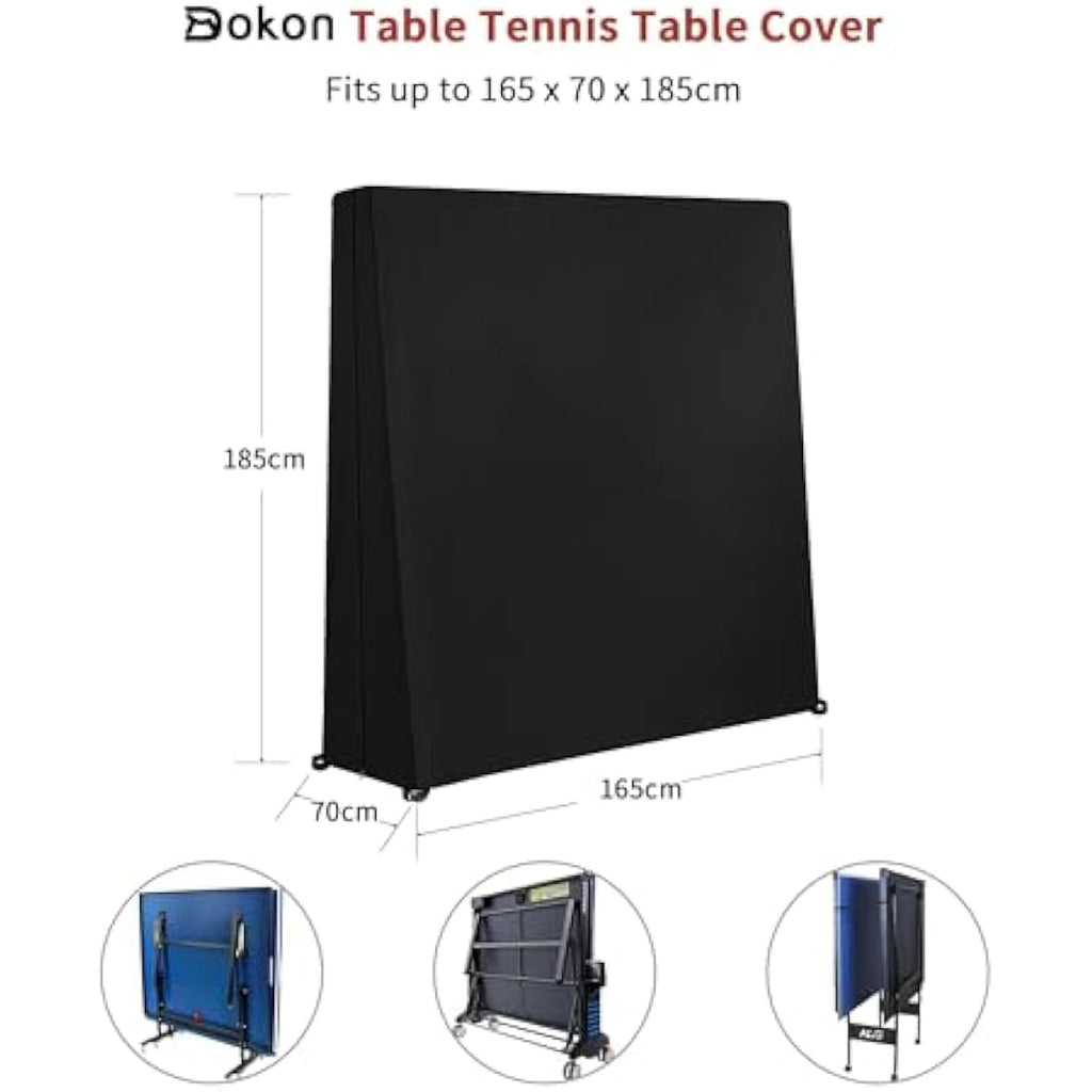 Dokon Waterproof Ping Pong Table Cover – 420D Oxford Fabric, Heavy Duty