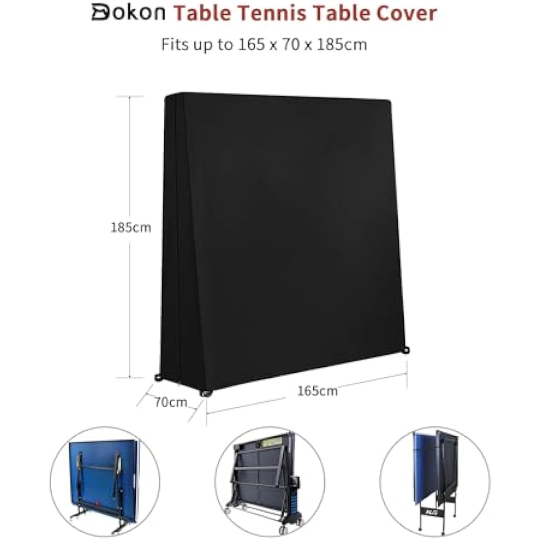 Dokon Waterproof Ping Pong Table Cover – 420D Oxford Fabric, Heavy Duty