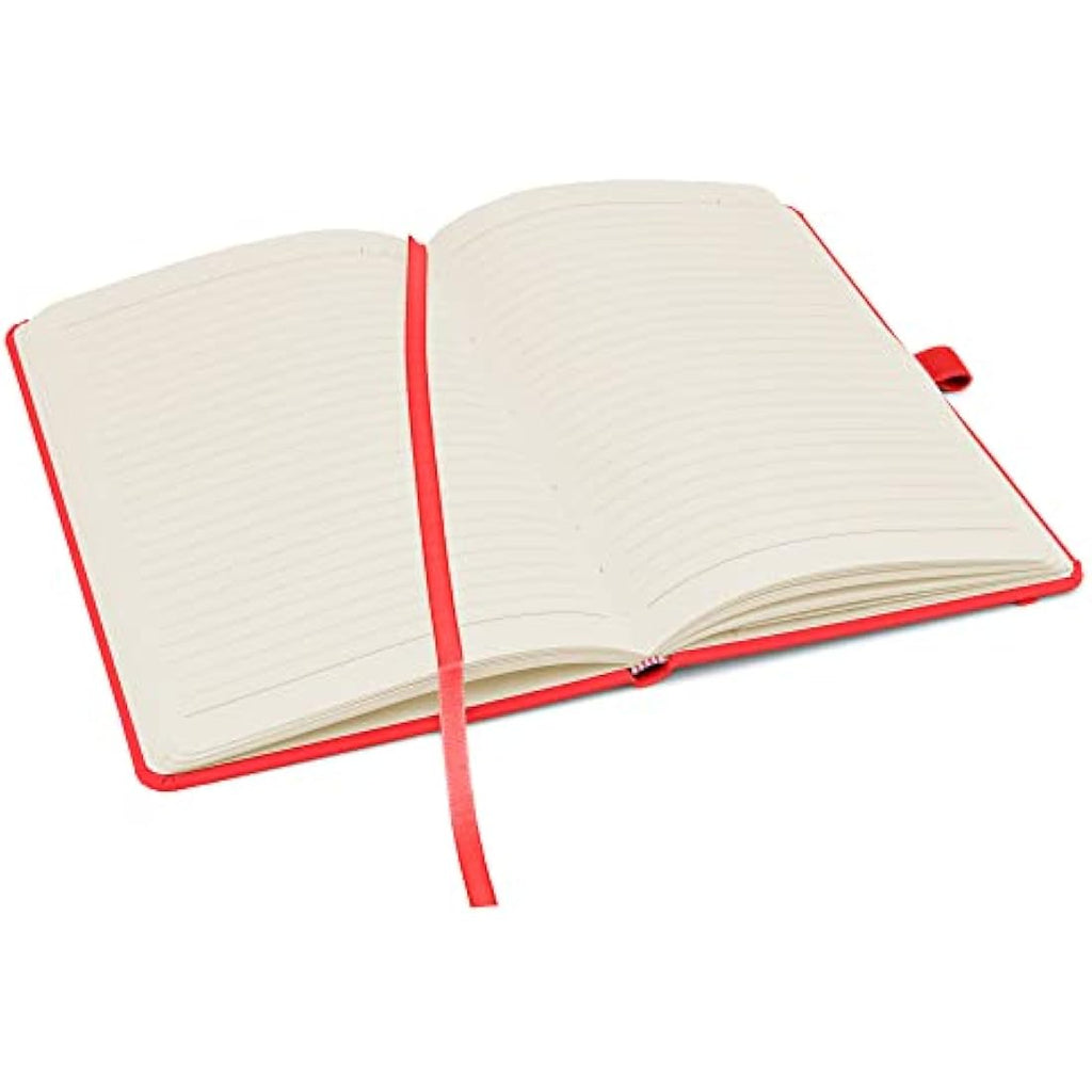 Notes London A5 Lined Notebooks – 25 Pack Red Vegan Leather Hardback