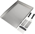 Grihero Stainless Steel Universal Griddle Plate | 40x30cm BBQ Plancha Set