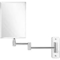 Mirrorvana Frameless Wall Mount Bathroom Mirror | 11" Swivel Chrome