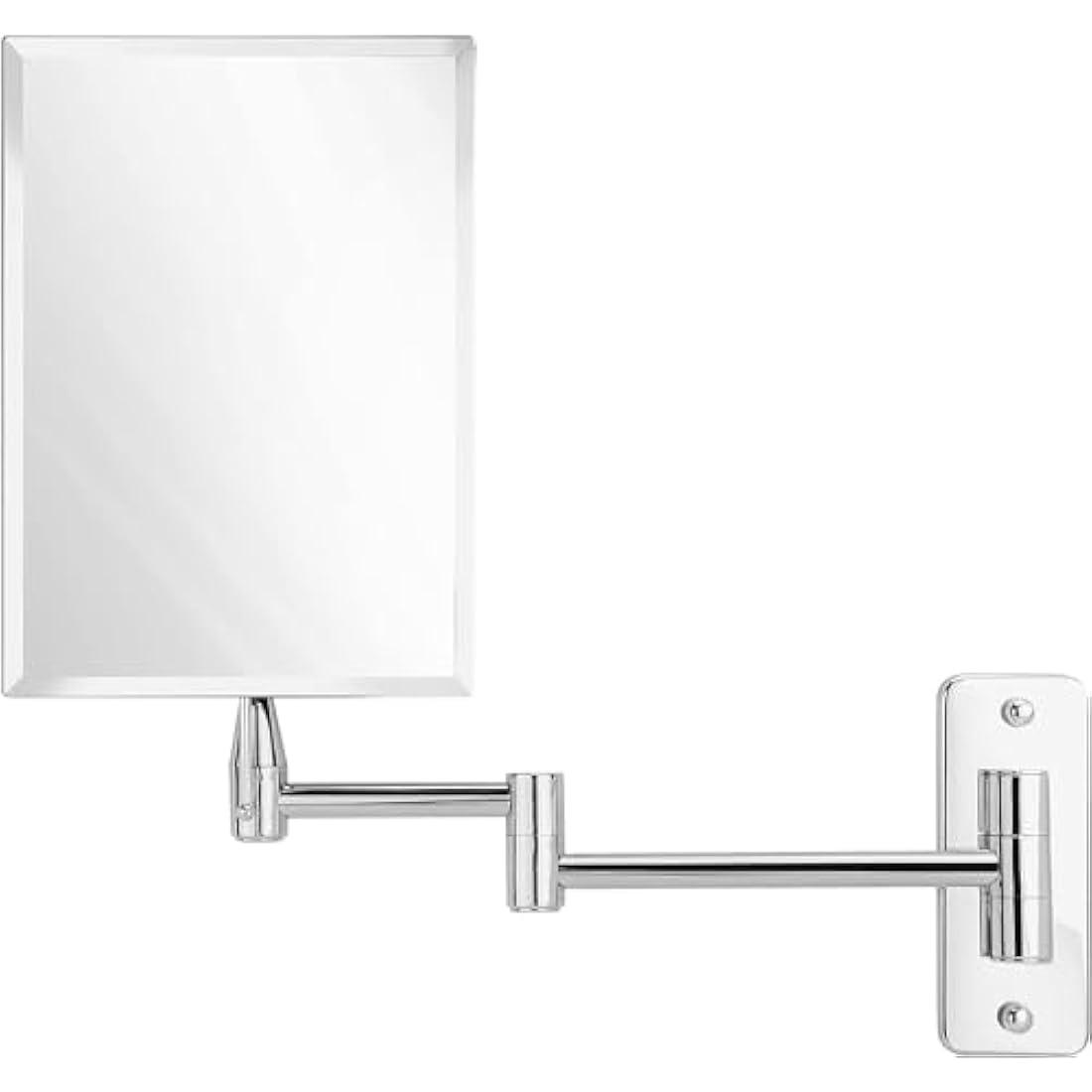 Mirrorvana Frameless Wall Mount Bathroom Mirror | 11" Swivel Chrome