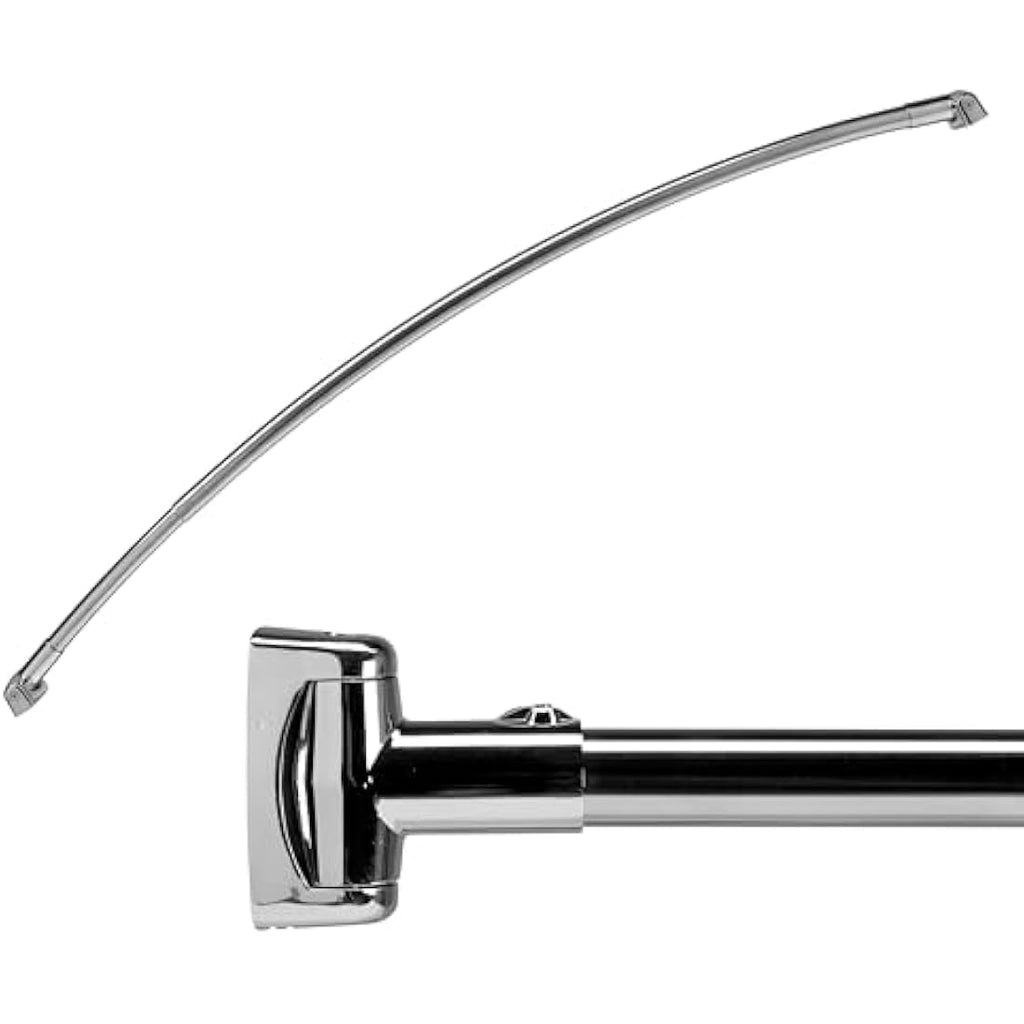 Croydex Curved Telescopic Shower Rod | Stainless Steel, 1080-1850mm