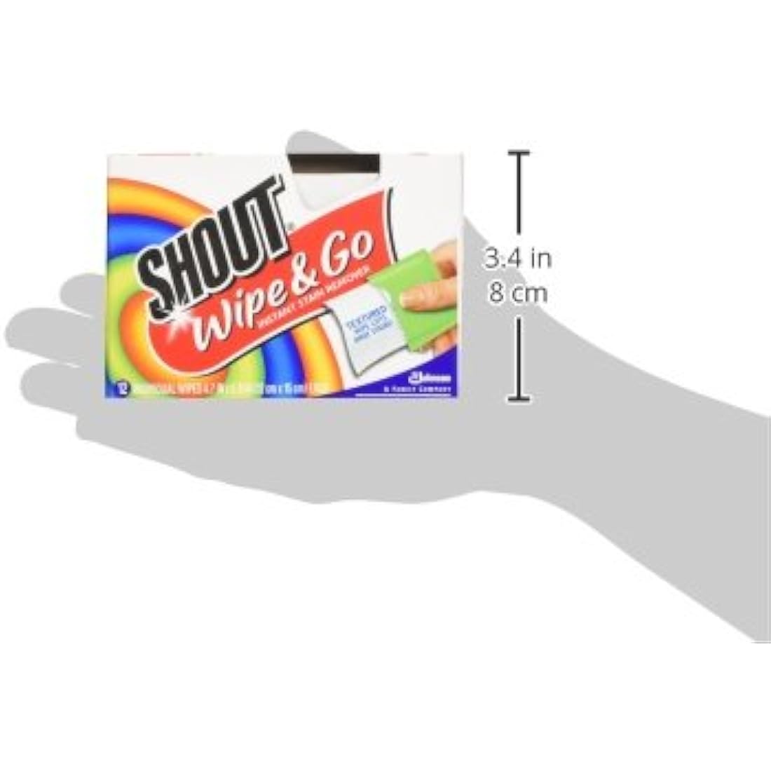 Shout Portable Stain Treater Towelettes – 12 Count Travel Wipes