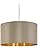 EGLO Maserlo Pendant Light – Taupe Fabric & Gold Modern Hanging Lamp