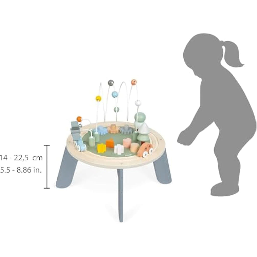 Janod Sweet Cocoon Wooden Activity Table – Toddler Fine Motor Toy