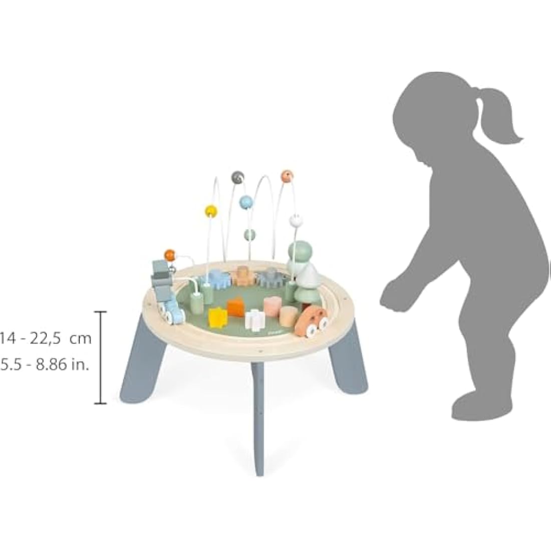Janod Sweet Cocoon Wooden Activity Table – Toddler Fine Motor Toy
