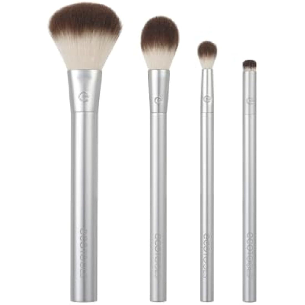 EcoTools Precious Metals 4-Piece Cheek & Eye Highlight Brush Set